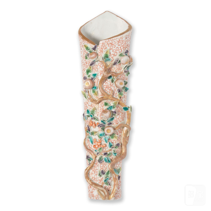 十八世紀 模印果樹瓶 | A MOULDED 'FRUIT TREE' WALL VASE - 图3